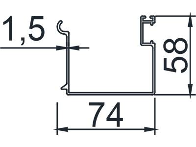F210 Heavy-type Louvered Pergola Gutter