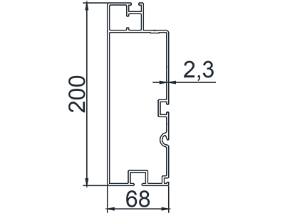 F210 Heavy-type Louvered Pergola Side Beam
