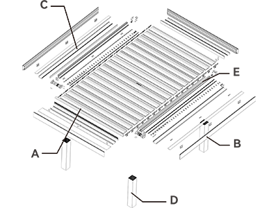 HF228 Retractable Louvered Pergola Customizable Size