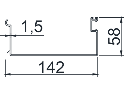 HF228 Retractable Louvered Pergola Guide rail