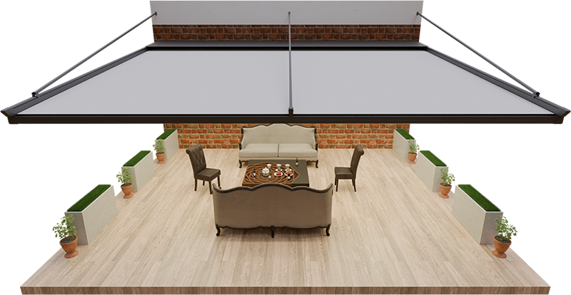 Inclined rod-supported